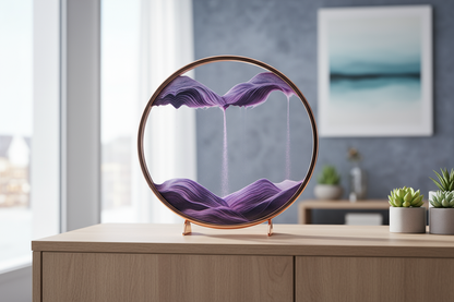 purple Moving Sand Art Home Decor